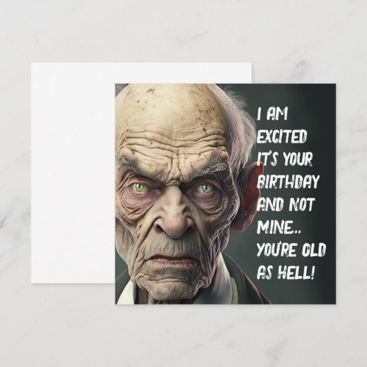 Oldman die je een gelukkige verjaardag wenst (Voorkant / Achterkant)