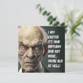 Oldman die je een gelukkige verjaardag wenst (Staand voorkant)