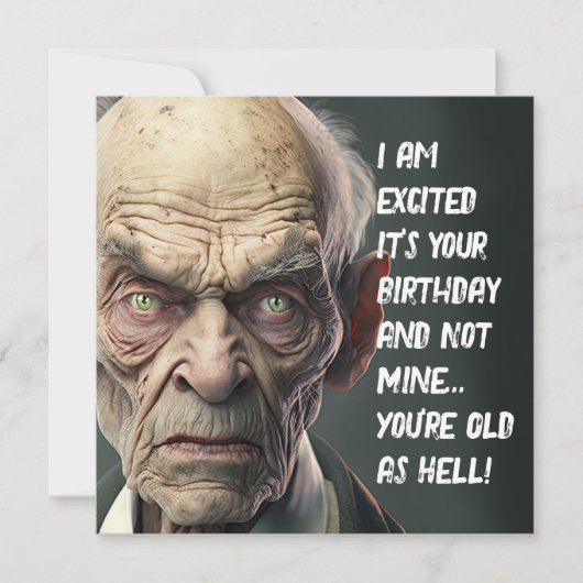 Oldman die je een gelukkige verjaardag wenst (Voorkant)