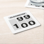 OLDOMETER 100ste verjaardag 99 tot 100 Kartonnen Onderzetters (Schuin)