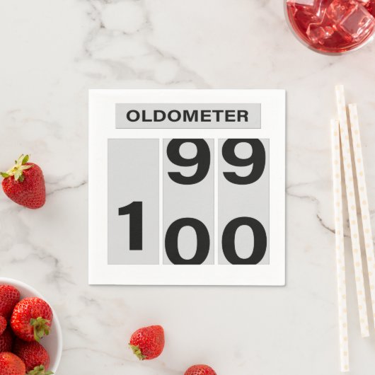OLDOMETER 100ste verjaardag 99 tot 100 Servet (Insitu)