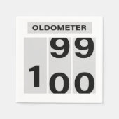OLDOMETER 100ste verjaardag 99 tot 100 Servet (Voorkant)