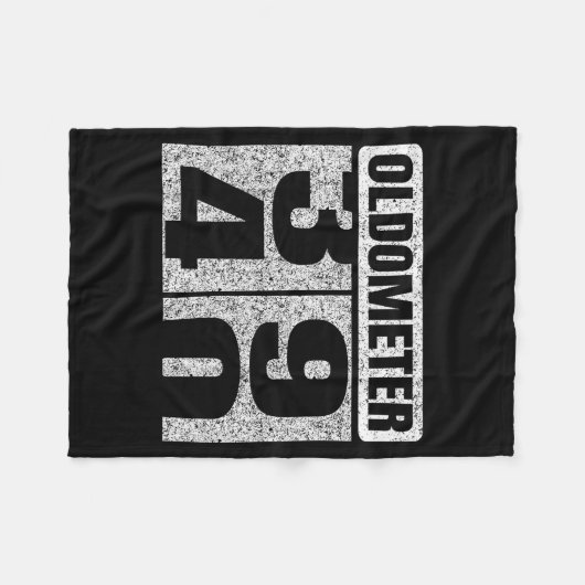 Oldometer &# -40 40th Birthday 40 Year Old Funny  Fleece Deken (Voorkant (Horizontaal))