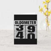 Oldometer &#; -40 40th Birthday 40 Year Old Funny  Kaart (Gele Bloem)