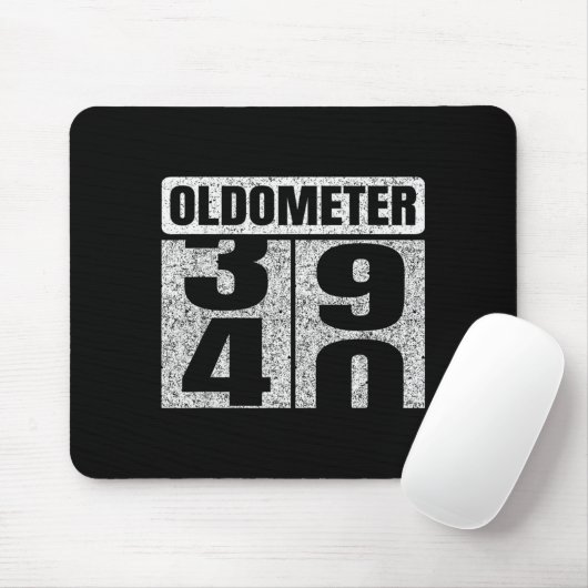 Oldometer &# -40 40th Birthday 40 Year Old Funny  Muismat (Met muis)