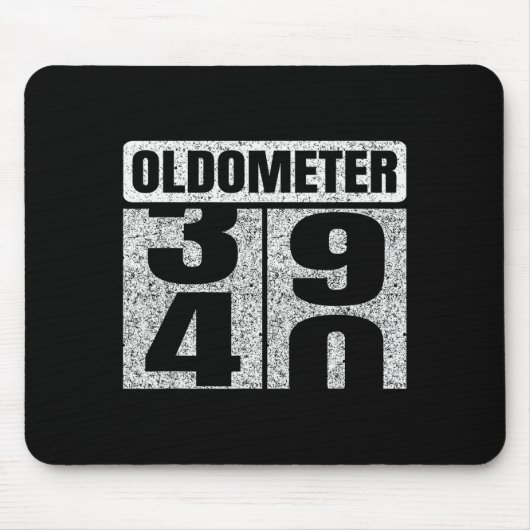 Oldometer &# -40 40th Birthday 40 Year Old Funny  Muismat (Voorkant)
