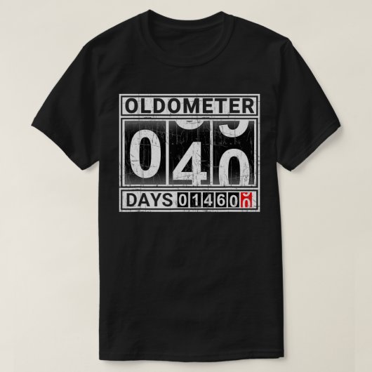 Oldometer 40 40th Birthday Funny Gift T-shirt (Design voorkant)