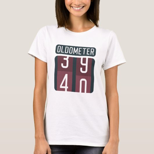 Oldometer 40 t-shirt (Voorkant)