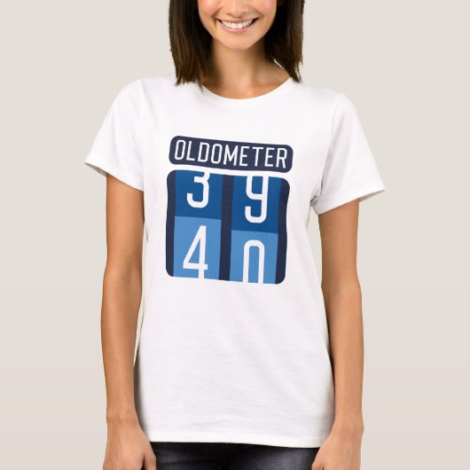 Oldometer 40 t-shirt (Voorkant)