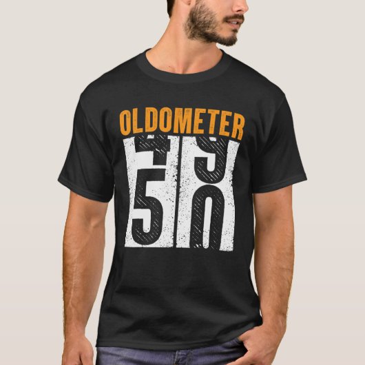  Oldometer 49-50 Funny 50th Birthday Graphi T-shirt (Voorkant)
