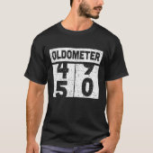 Oldometer 49-50 Gifts 50th Birthday Funny T-shirt (Voorkant)