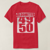 Oldometer 50 50ste verjaardag viering t-shirt (Design voorkant)