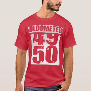 Oldometer 50 50ste verjaardag viering t-shirt
