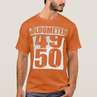Oldometer 50 50ste verjaardag viering t-shirt