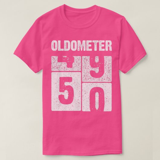 Oldometer 50 jaar oud geboren in 1971 50e verjaard t-shirt (Design voorkant)