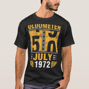 Oldometer 50 jaar oud geboren in juli 1972 Happy M T-shirt