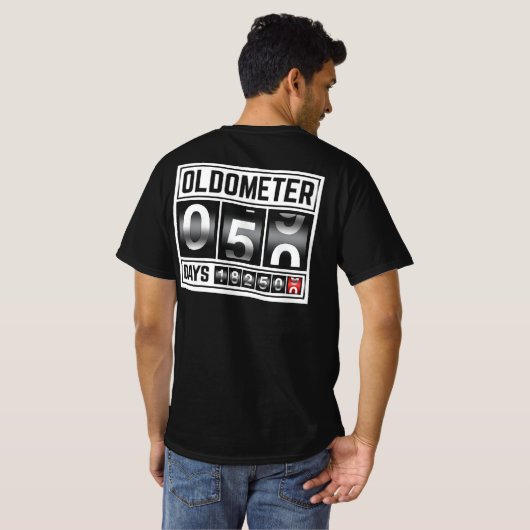 OLDOMETER 50 jaar oud gemaakt in 1971 50e verjaard T-shirt (Achterkant volledig)