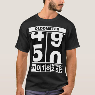 Oldometer 50ste verjaardag Grappig mijlpaal Odomet T-shirt