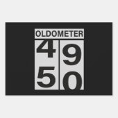 Oldometer 50th Birthday Inpakpapier Vel (Voorkant)