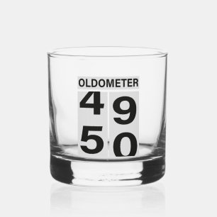 Oldometer 50th Birthday Whisky Glas
