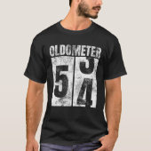 Oldometer 53-54 jaar oude Man vrouw Bday Graphic 5 T-shirt (Voorkant)