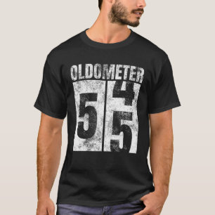 Oldometer 54-55 jaar oude Man vrouw Bday Graphic 5 T-shirt