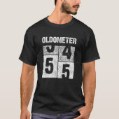 Oldometer 55 jaar 55e verjaardag gift geboren in 1 t-shirt (Voorkant)