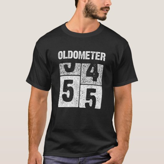 Oldometer 55 jaar 55e verjaardag gift geboren in 1 t-shirt (Voorkant)