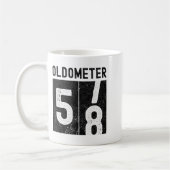 Oldometer 58th Birthday Funny Retro Turning 58 Yea Koffiemok (Links)