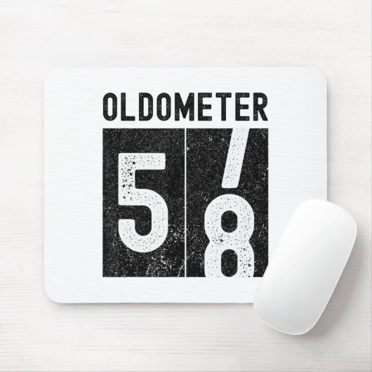 Oldometer 58th Birthday Funny Retro Turning 58 Yea Muismat (Met muis)