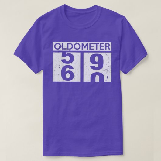 Oldometer 59 60 60th Birthday Funny Mannen Dad Fat T-shirt (Design voorkant)