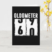 Oldometer 60 60ste verjaardag kaart (Gele Bloem)