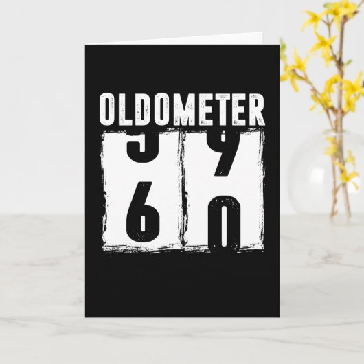 Oldometer 60 60ste verjaardag kaart (Gele Bloem)