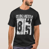 Oldometer 84-85 jaar oude Man Vrouw Bday Grafische T-shirt (Voorkant)