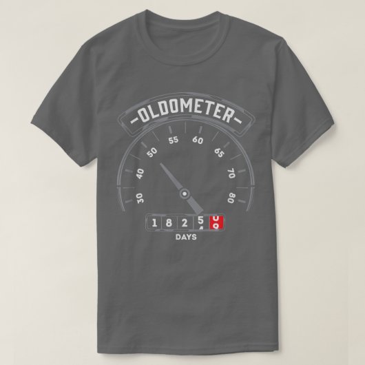 Oldometer Funny 50 jaar oude geboorte cadeaus voor T-shirt (Design voorkant)