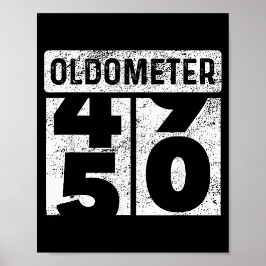 Oldometer Odometer Funny 50th Birthday Gift 50 Yrs Poster (Voorkant)