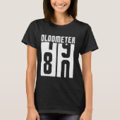 Oldometer Odometer Grappige 80e Verjaardag 80 Jaar T-shirt (Voorkant)
