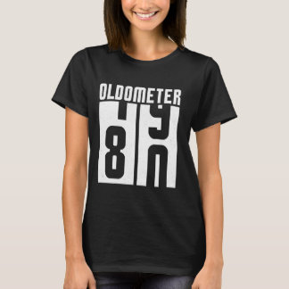 Oldometer Odometer Grappige 80e Verjaardag 80 Jaar T-shirt