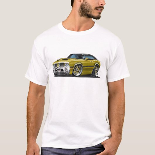 Olds Cutlass 442 Gold Car T-shirt (Voorkant)