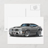 Olds Cutlass 442 Grijze auto Briefkaart (Voorkant / Achterkant)