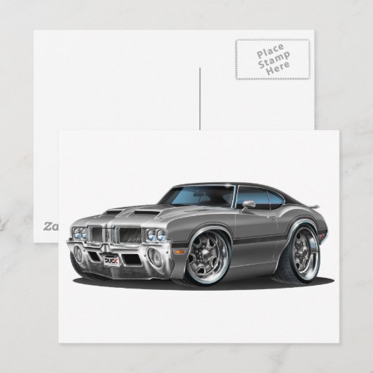 Olds Cutlass 442 Grijze auto Briefkaart (Voorkant / Achterkant)
