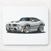 Olds Cutlass 442 Witte auto Muismat (Voorkant)