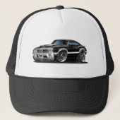 Olds Cutlass 442 Zwarte auto Trucker Pet (Voorkant)