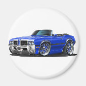 Olds Cutlass Blue Car Magneet (Voorkant)
