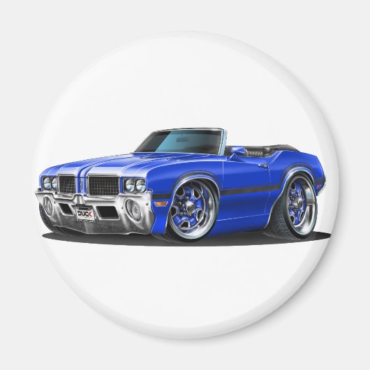 Olds Cutlass Blue Car Magneet (Voorkant)