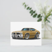 Olds Cutlass Brown Car Briefkaart (Staand voorkant)