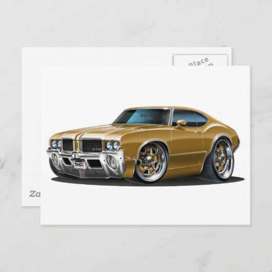 Olds Cutlass Brown Car Briefkaart (Voorkant / Achterkant)