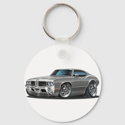 Olds Cutlass Grey Car Sleutelhanger (Voorkant)