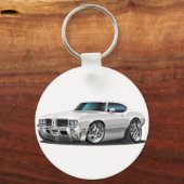 Olds Cutlass White Car Sleutelhanger (Voorkant)