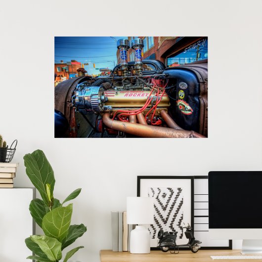 Olds Rocket Poster (Thuiskantoor)